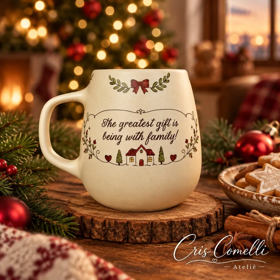 Canecas Frases de Natal pintada à mão