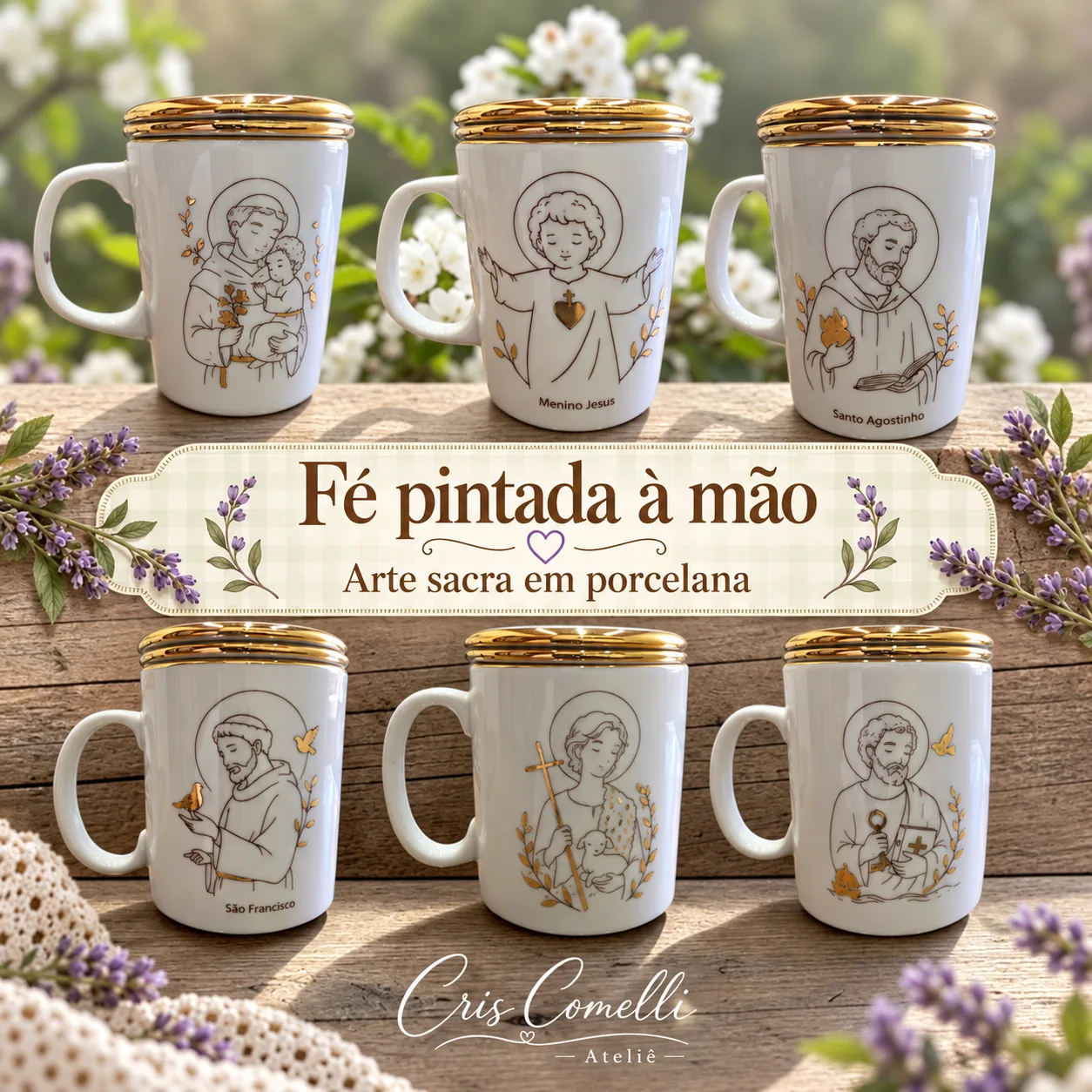 Coleção Fé • canecas de santos